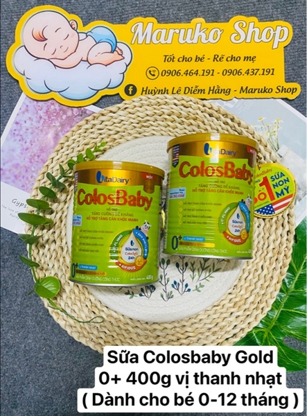 Sữa Colosbaby Gold 0+ 400g vị thanh nhạt