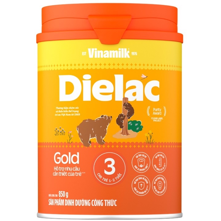 Sữa Dielac Alpha Gold số 3 850g (1-2 tuổi)