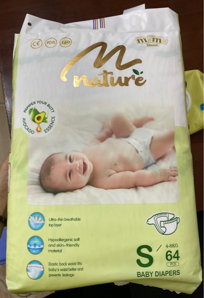 Tã dán Momo Nature size S (64m)