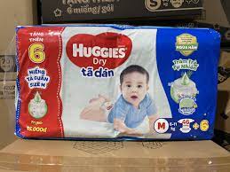 Tã dán Huggies Dry size M 46+3m