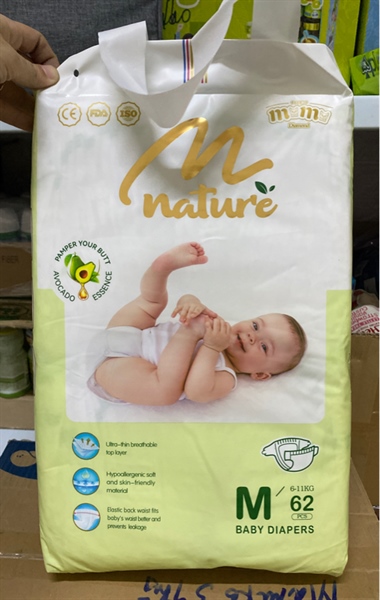 Tã dán Momo Nature size M (62m)