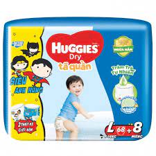 Tã quần Huggies size L 68+8m