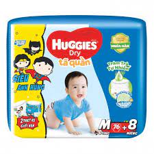 Tã quần Huggies size M 76+8m