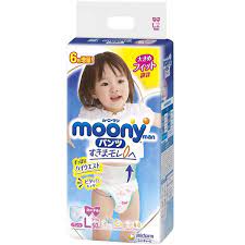 Tã quần Moony size L 50m (Girl)