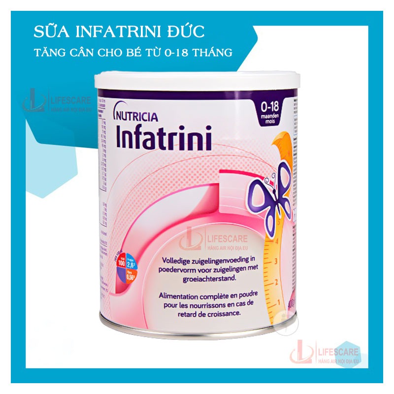 Sữa tăng cân Infatrini Đức 400g (0-18m)