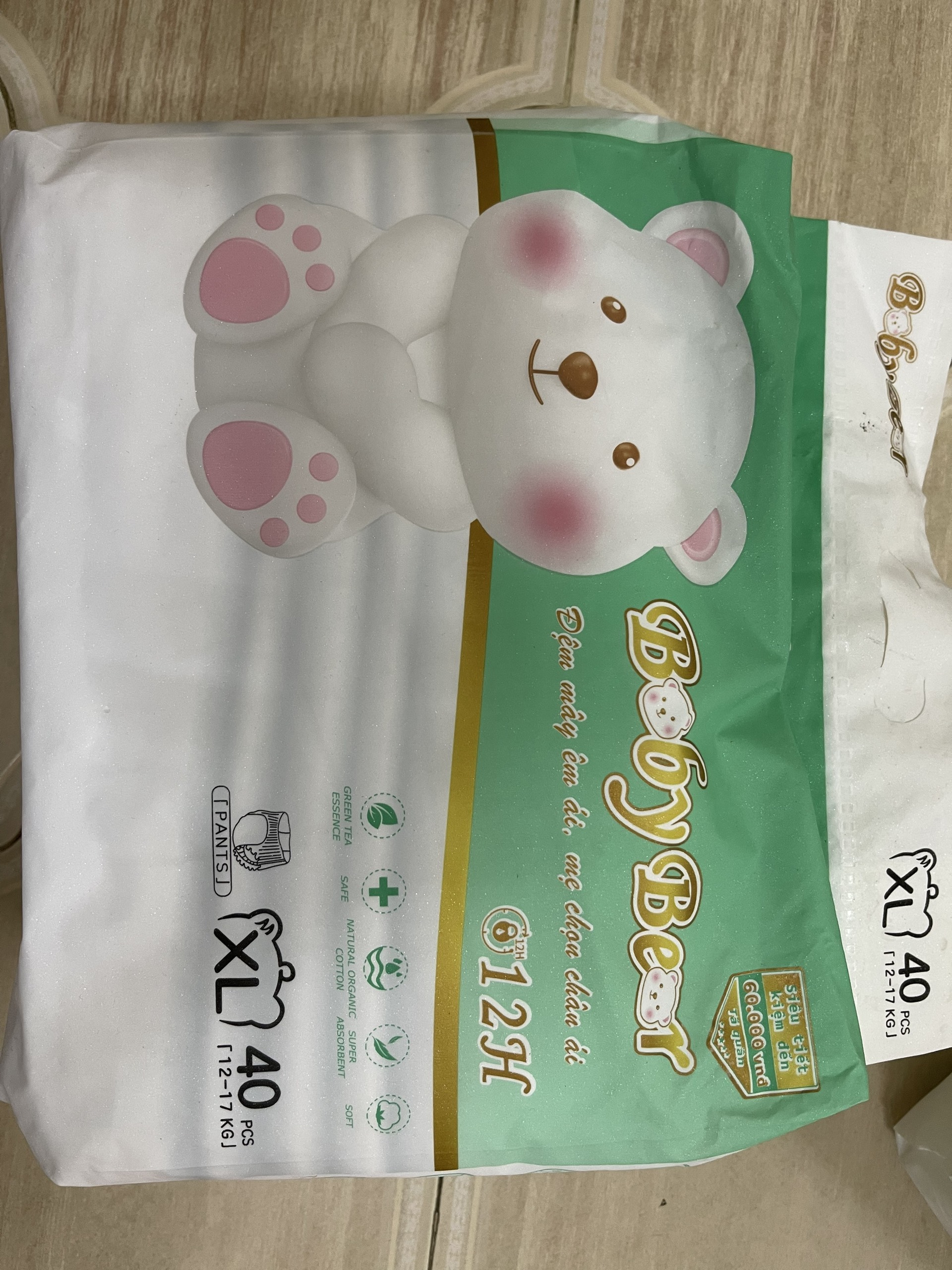 Tã quần Boby Bear size XL 40 miếng