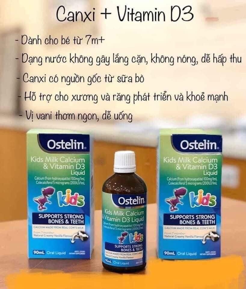 Ostelin Kids Milk Calcium Vitamin D3 Úc