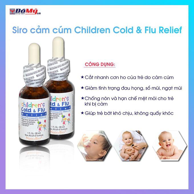 Siro cảm cúm Children's Cold&Flu Mỹ 30ml 4m+