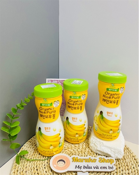 Bánh gạo tròn Baby Farm vị chuối 50g 7m+