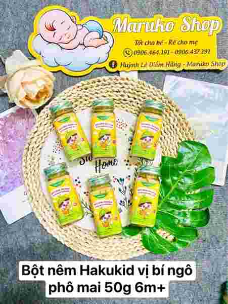 Hạt nêm Hakukid vị Bí ngô phô mai 50g 6m+