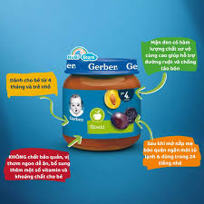 Hũ Mận đen nghiền Gerber 125g 4m+