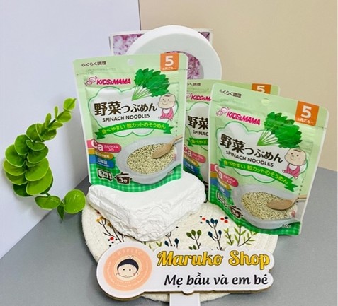 Mì somen Kids&Mama vị cải bó xôi 80g 5M+