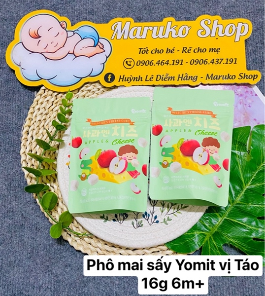 Phô mai sấy Yomit vị Táo 6m+