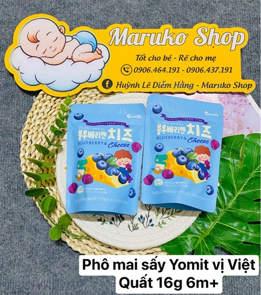 Phô mai sấy Yomit vị Việt Quất 6m+