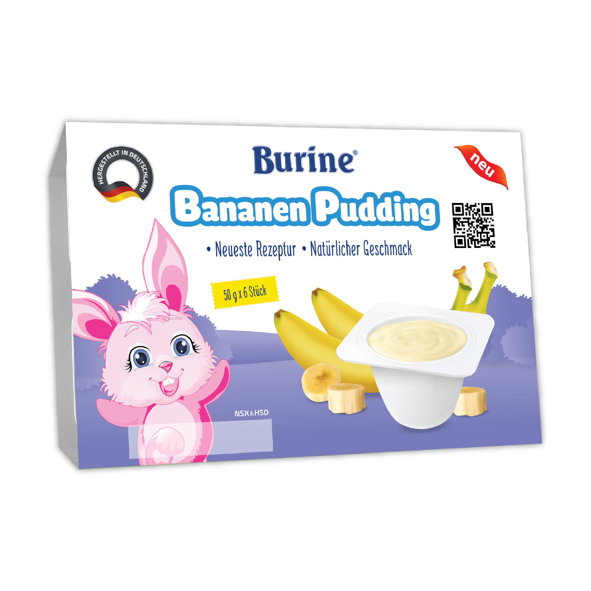Pudding Burine vị chuối lốc 6h x 50g