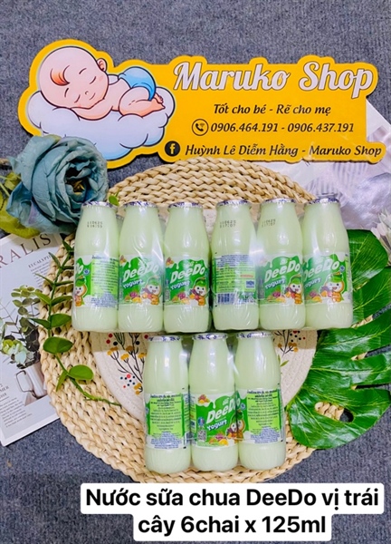 Sữa chua DeeDo vị trái cây 6cx125ml