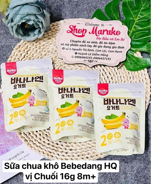 Sữa chua khô Bebedang HQ vị Chuối 8m+