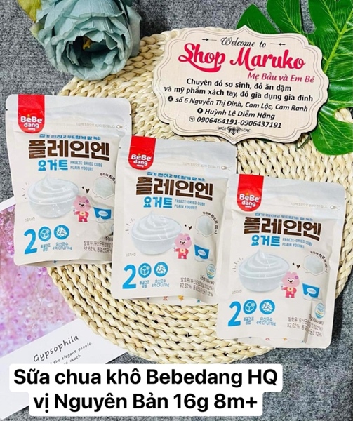 Sữa chua khô Bebedang HQ vị Nguyên bản 8m+