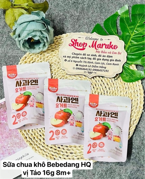 Sữa chua khô Bebedang HQ vị Táo 8m+