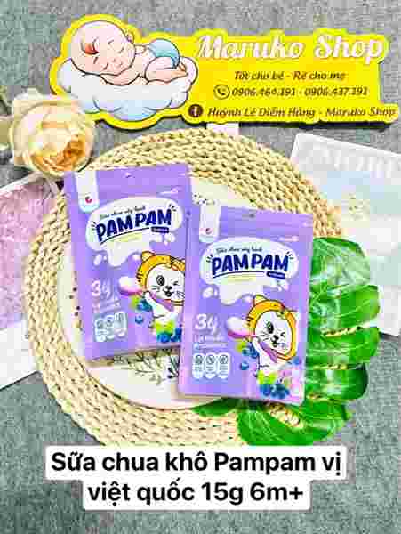Sữa chua khô Pampam vị Việt quốc 15g 6m+