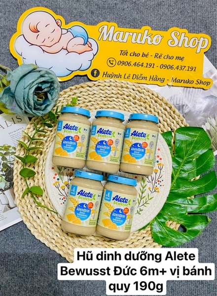 Hũ dinh dưỡng Alete Bewusst Đức Bánh quy 6m+ 190g