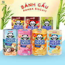 Bánh gấu Hello Panda vị Socola, Dâu, Vani 43g