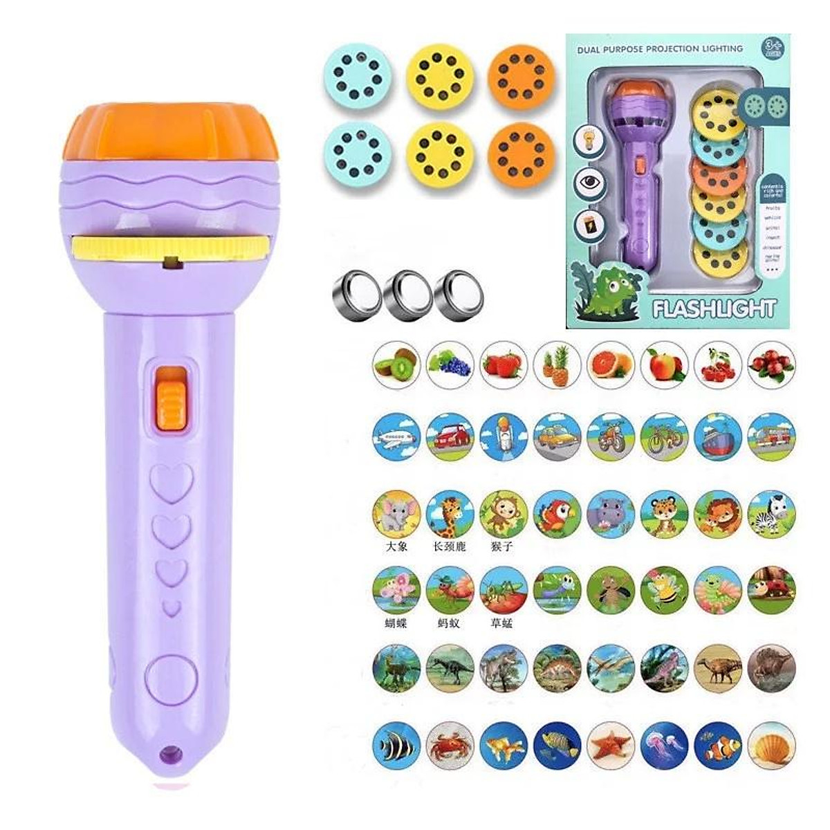 Đèn pin chiếu 80 hình