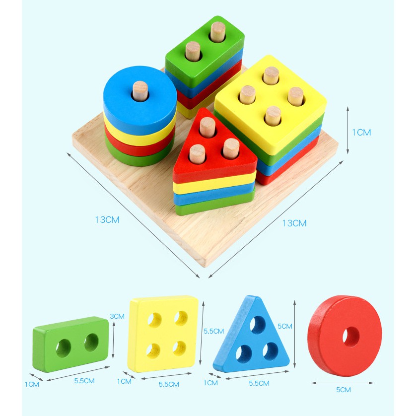 Thả khối 4 cọc gỗ