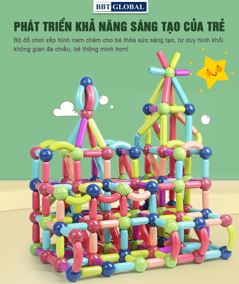 Đồ chơi Nam châm 64 chi tiết