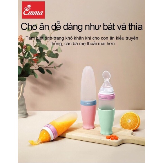 Bình muỗng ăn bột Emma Kids