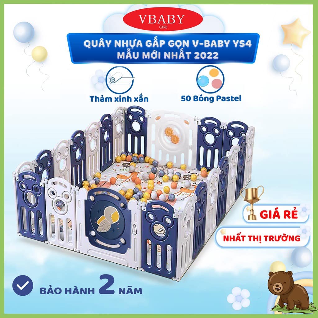 Quây cũi Phi hành gia VBABY 1m5 x 1m5