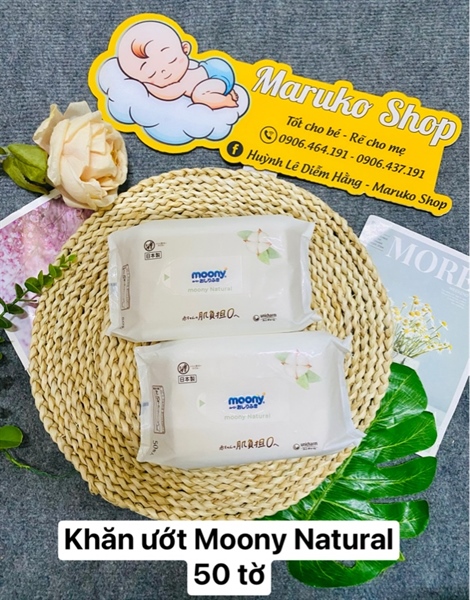 Khăn ướt Moony Natural 50 tờ