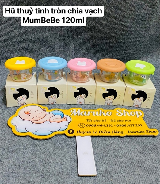 Hũ trữ đông thuỷ tinh vuông MumBeBe 140ml