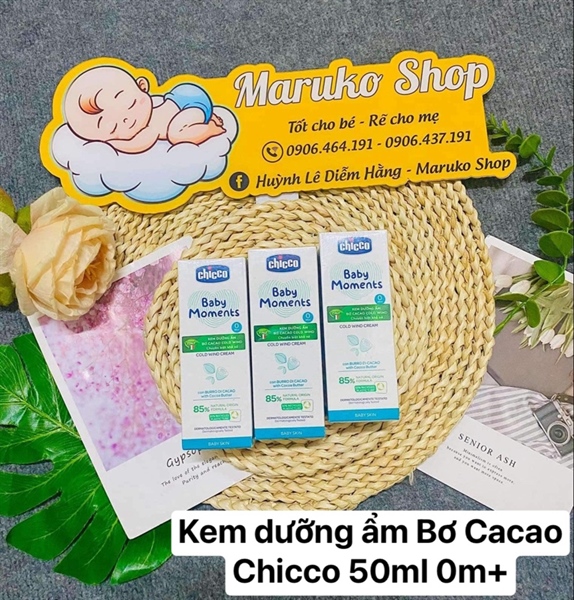 Kem dưỡng ẩm Bơ Cacao Chicco 50ml 0m+