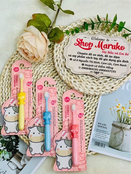 Bàn chải đánh răng lông tơ hình Bò sữa 2y+