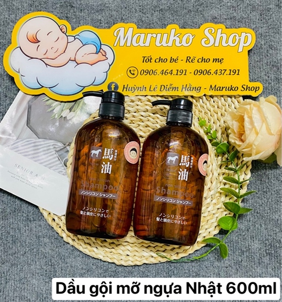 Gội xả mỡ ngựa Nhật 600ml