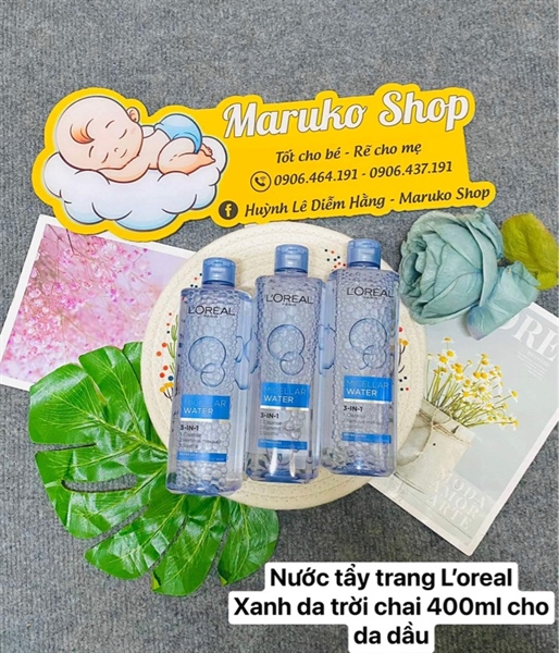 Nước tẩy trang Loreal Xanh 400ml da dầu