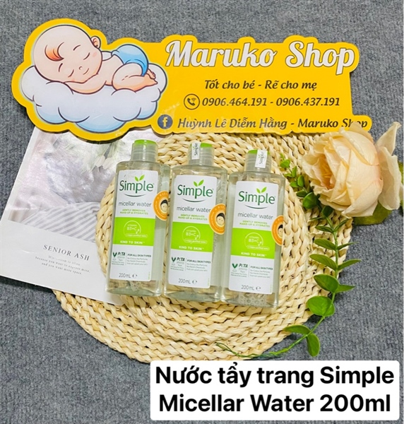 Nước tẩy trang Simple Micellar Water 200ml