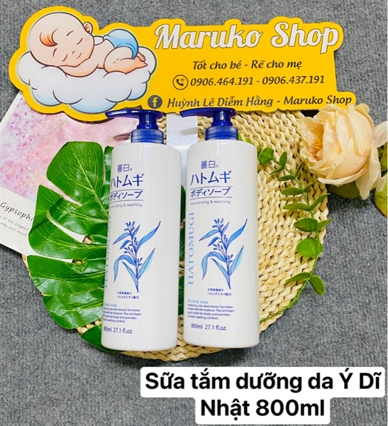 Sữa tắm dưỡng da Ý Dĩ Nhật 800ml