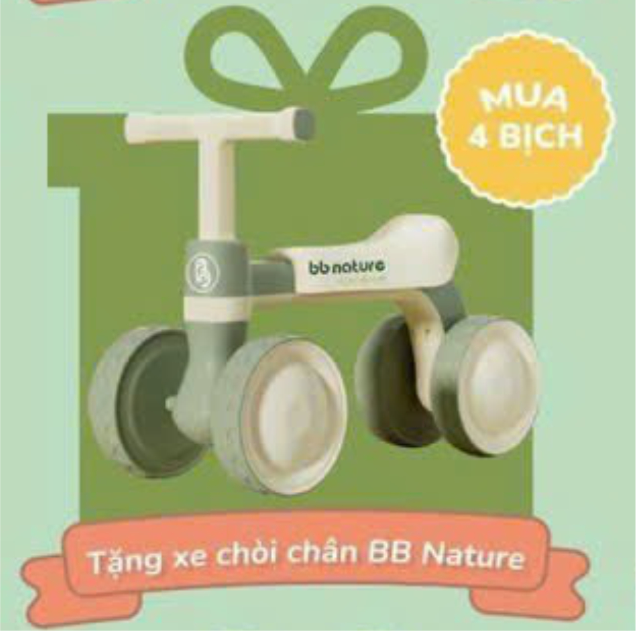 04 bịch BB Nature tặng 01 xe chòi