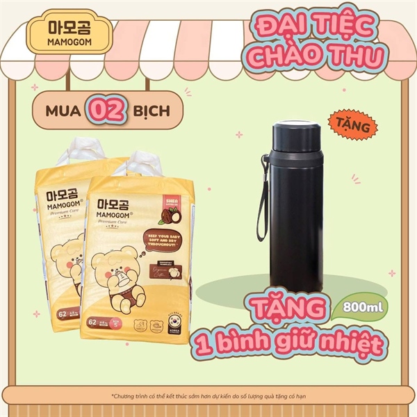 02 bịch Mamogom tặng 01 Bình giữ nhiệt