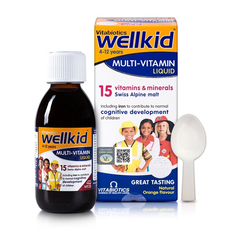 Vitamin tổng hợp Wellkid Liquid cho bé từ 4-12y