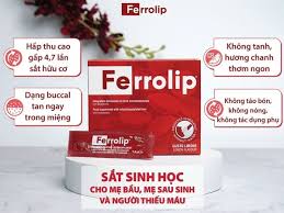 Sắt Ferrolip hộp 20 gói